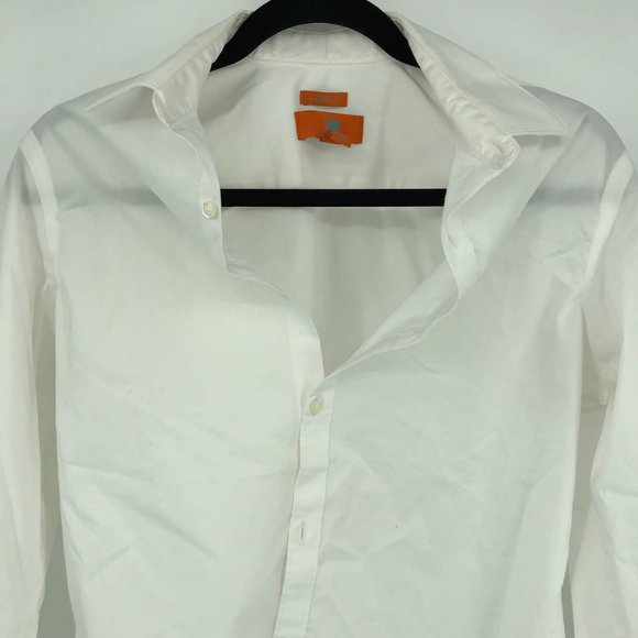 Egara White Long Sleeve Button-Up Shirt | Classic Style - Picture 2 of 6